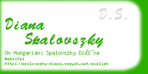 diana spalovszky business card